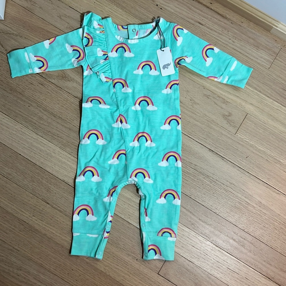Monica and Andy baby rainbow onesie (3-6month)